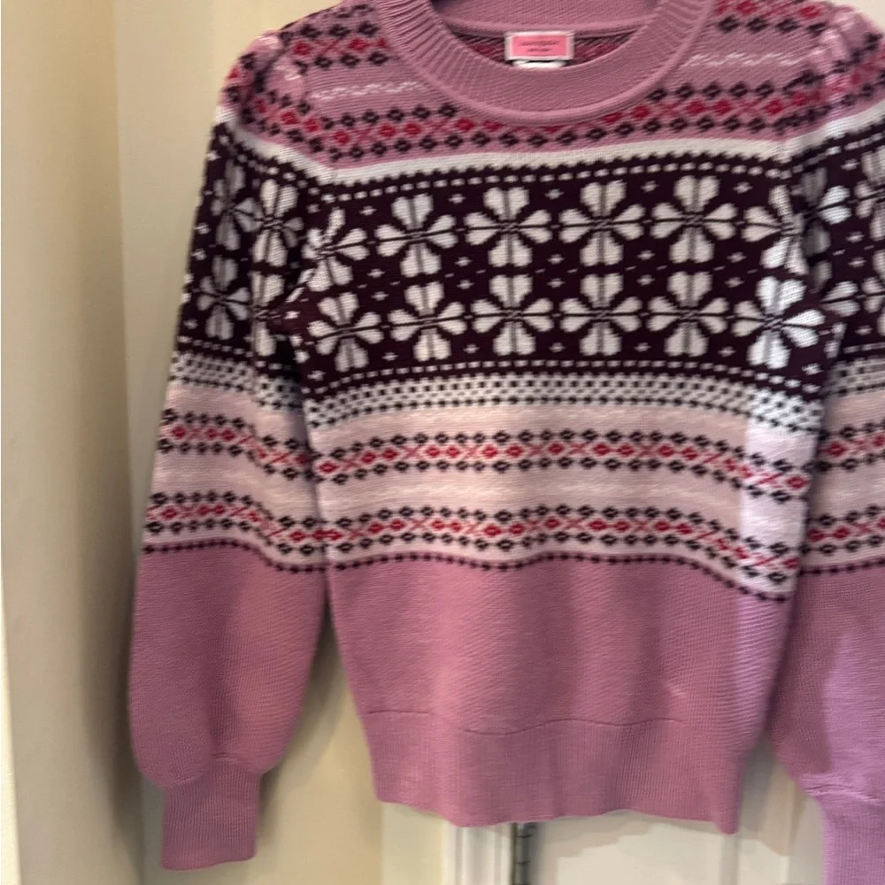 kate spade Pink Fair Isle Wool Sweater